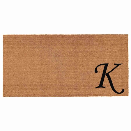 Calloway Mills Monogram Door Mat, Black, Natural, 30 in W x 48 in L 153623048K